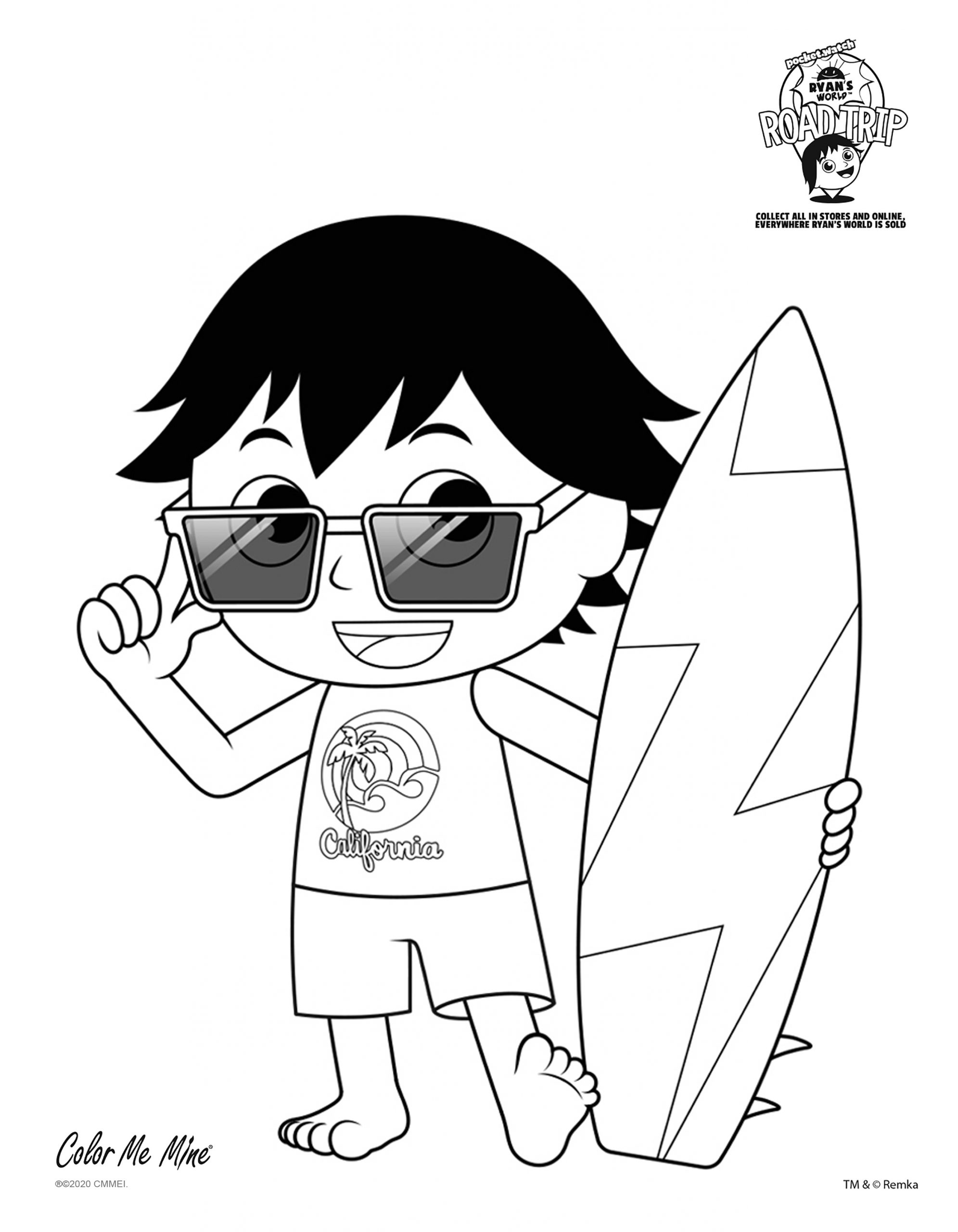 Free Printable Ryan Toy Review Coloring Pages