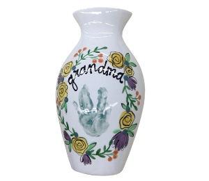 Edison Floral Handprint Vase