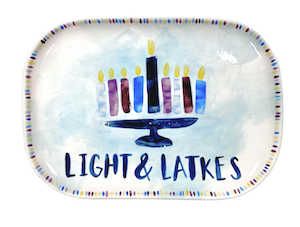 Edison Hanukkah Light & Latkes Platter