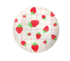 Edison Strawberry Plaid Plate