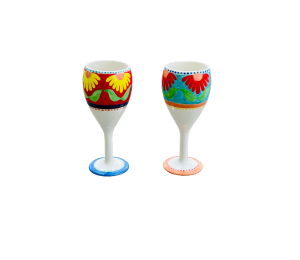 Edison Floral Wine Glass Set