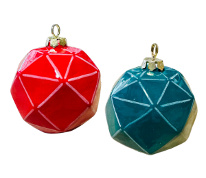 Edison Jewel Toned Faceted Ornament