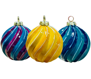 Edison Jewel Toned Spiral Ornament